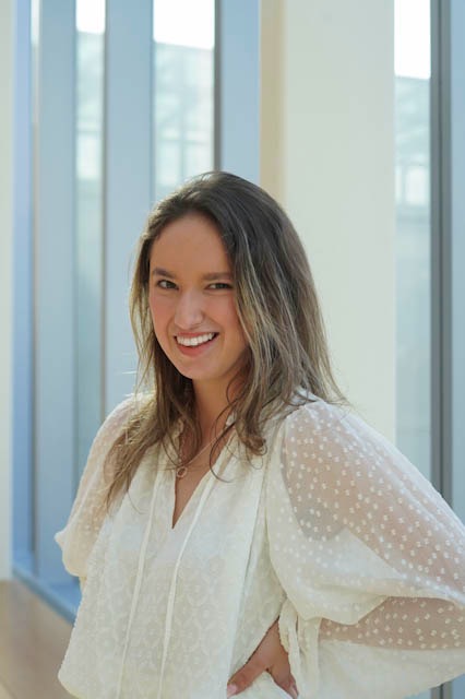 Riley in a professional setting